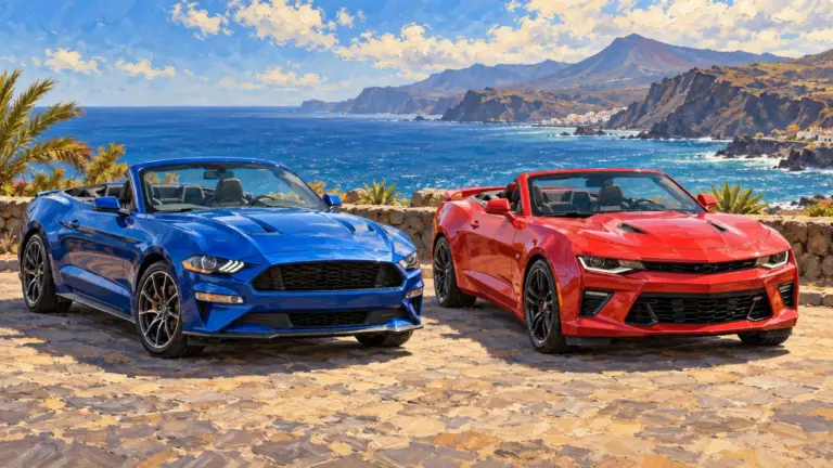 Mustang EcoBoost vs Chevrolet Camaro Convertible in Tenerife